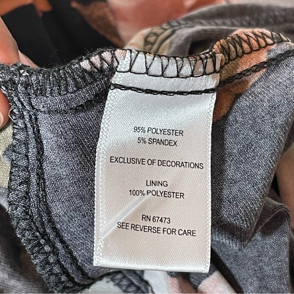 Taylor Black Floral Long Sleeve Dress - Picture 11 of 12